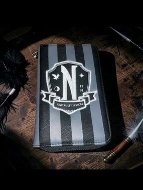Officially Licensed Loungefly Wednesday Addams Nevermore Zip Around Wallet